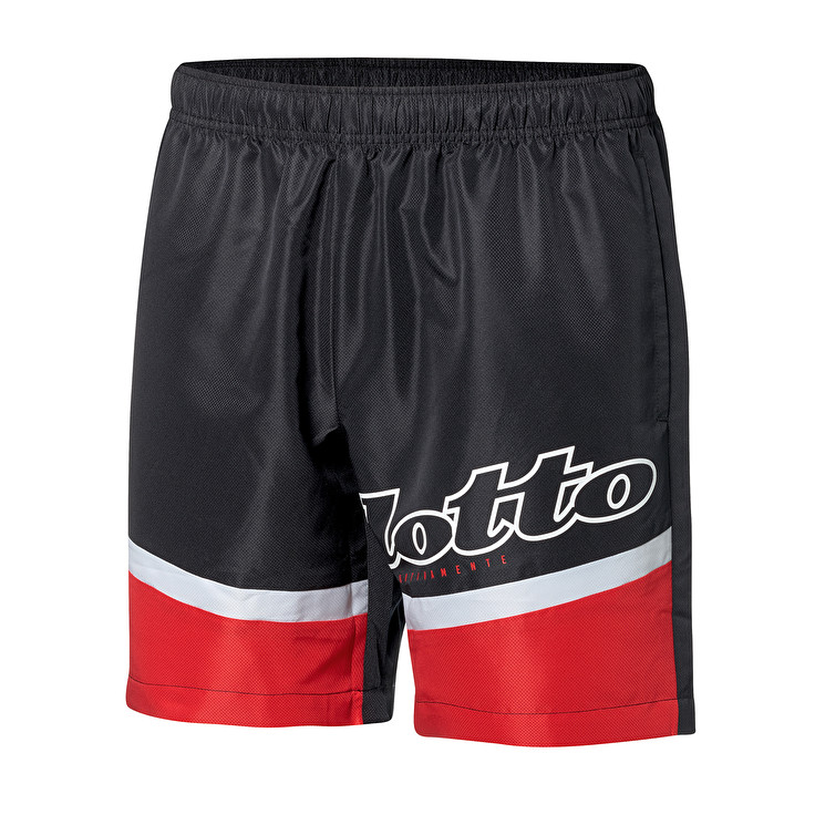 Lotto Men's Athletica Gold Shorts Black/Red Canada ( UQWY-37689 )